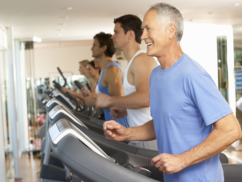 Man on treadmill