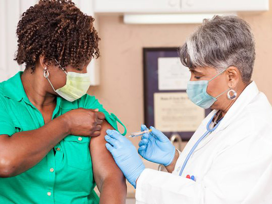 Mask Vaccine Shot