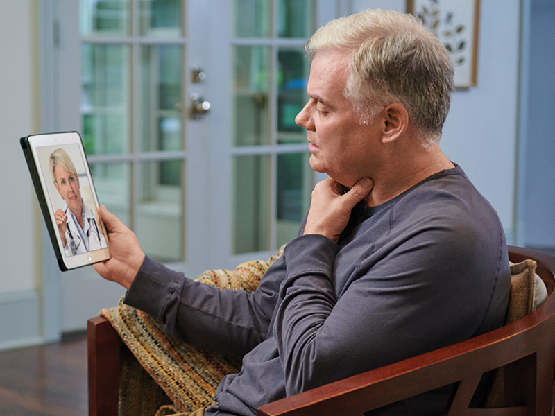 Man on tablet