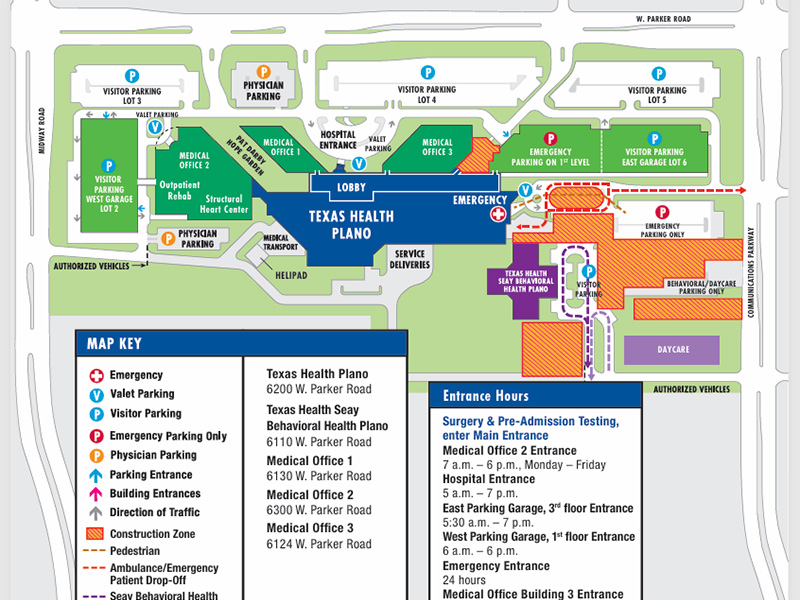 Texas Health Plano Campus Map