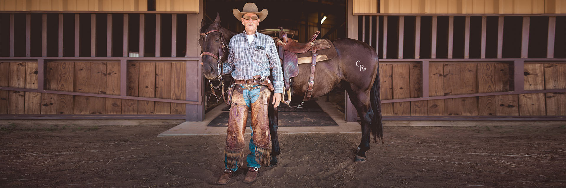 Don Jarrard and his horse 