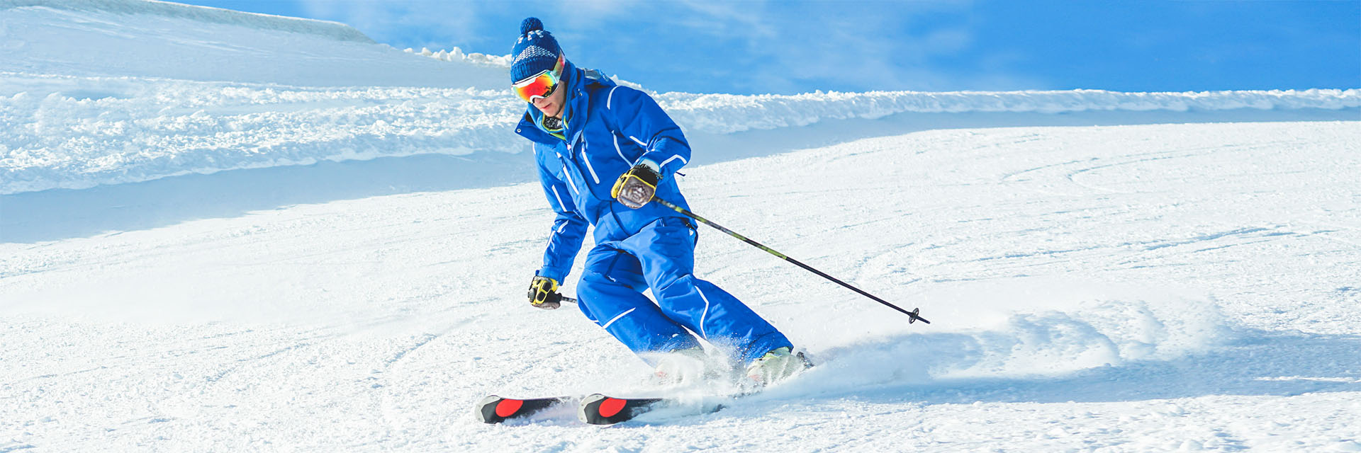 Man skiing outdoors