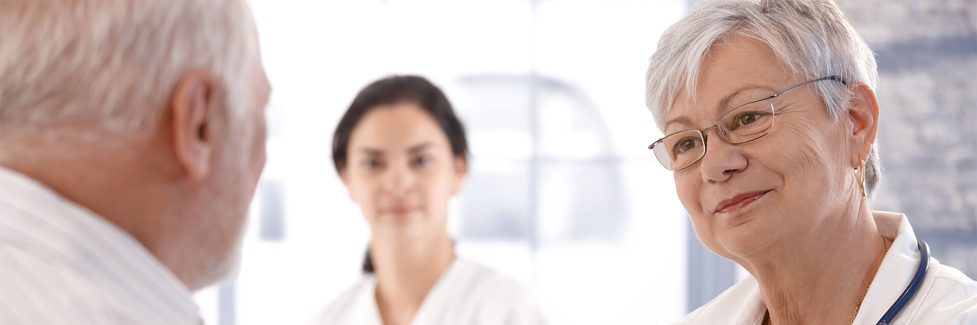 Mature couple at Doctor's office