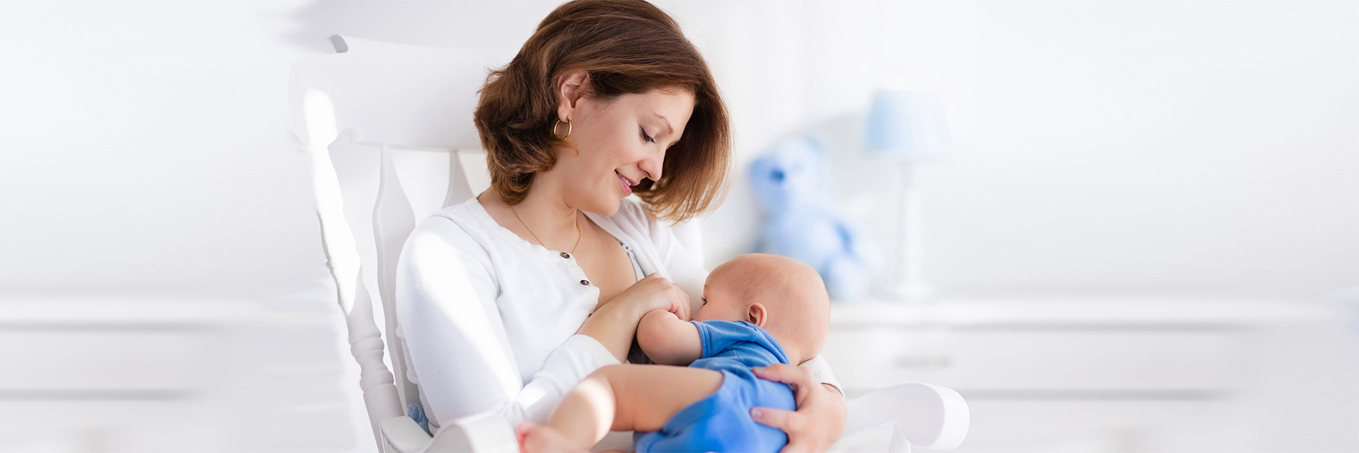 Mom breastfeeding a baby