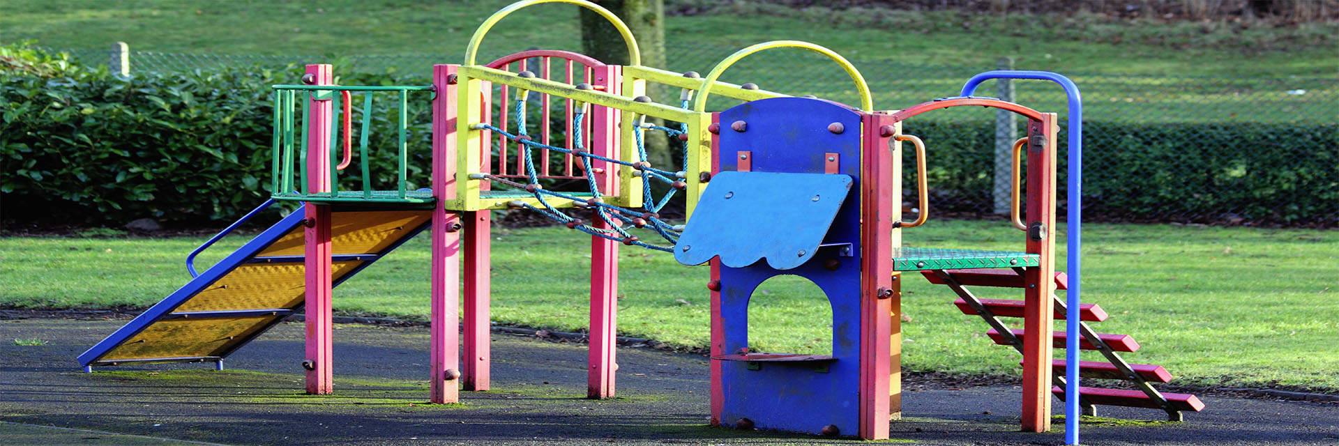 Colorful playground equipment