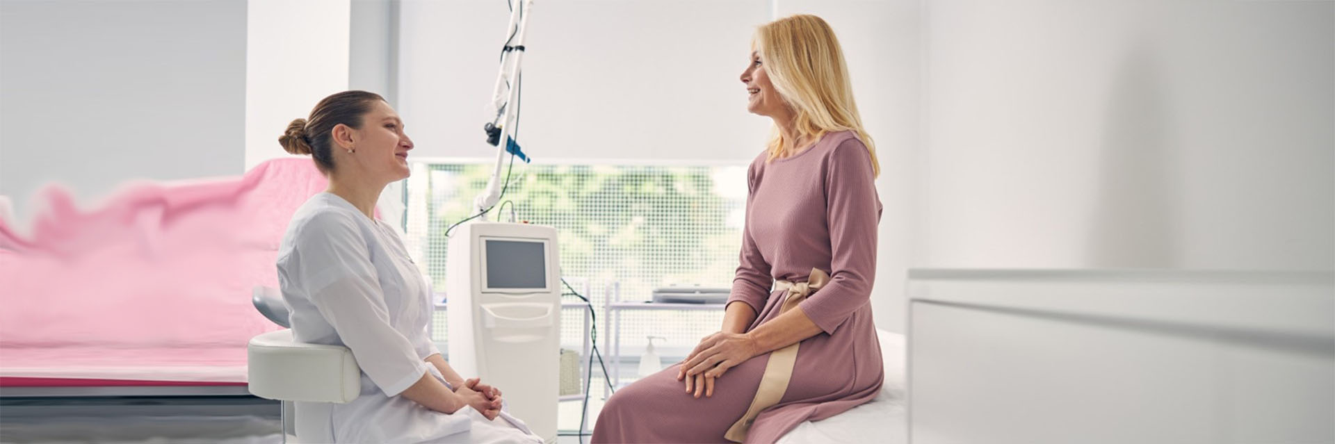 Woman talking to her doctor about health issues