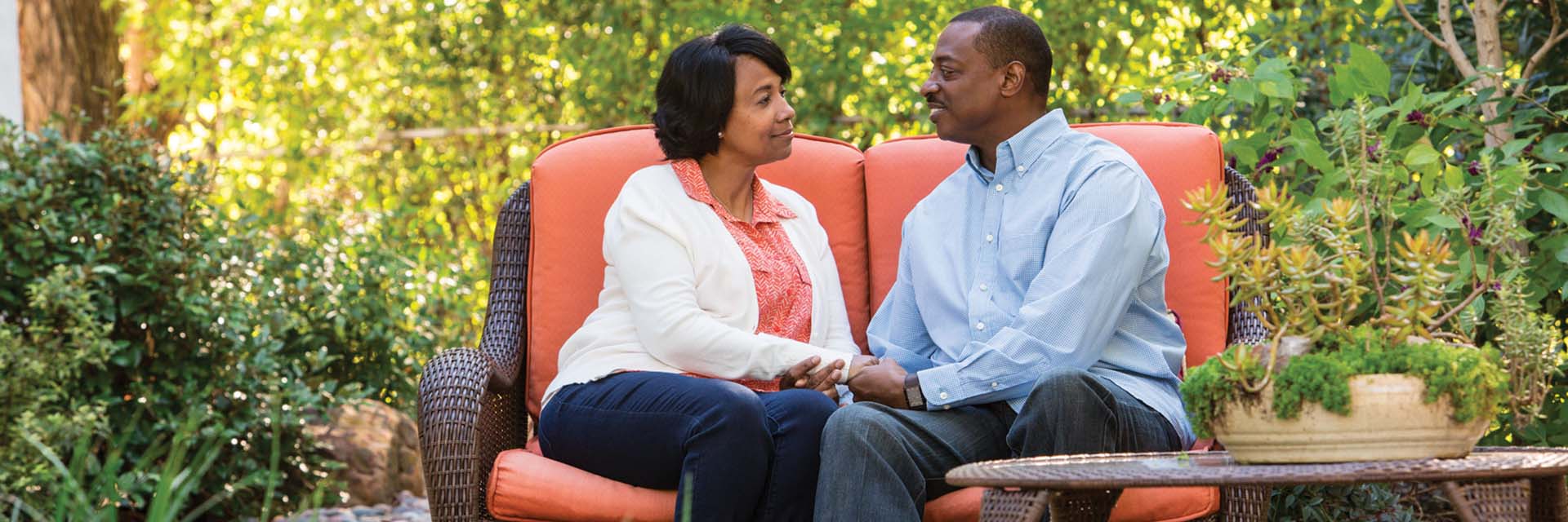 Couple Sitting on Bench