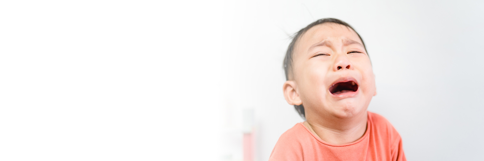 Crying upset toddler boy