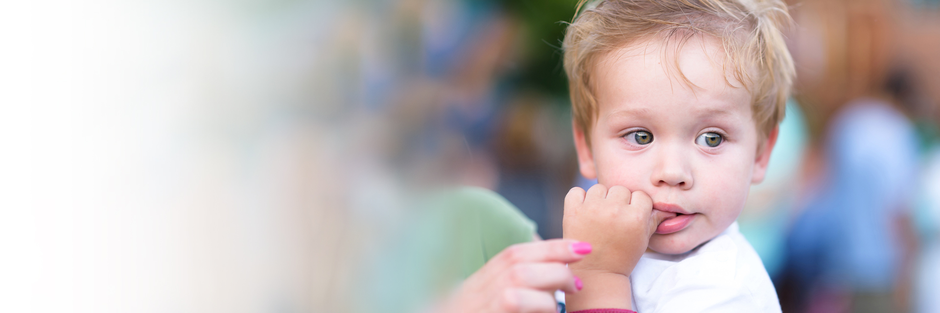 Baby boy sucking thumb