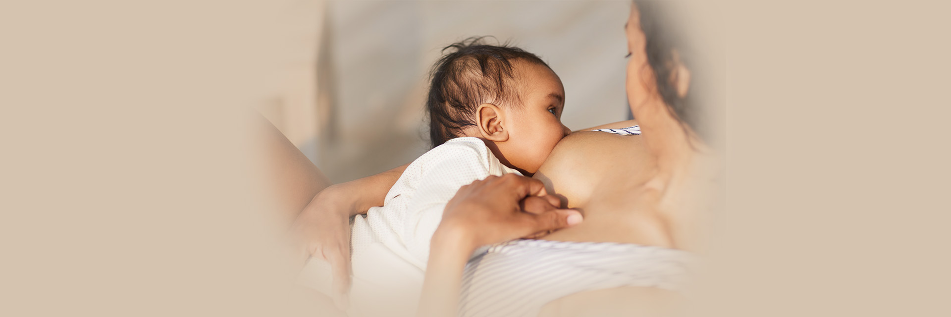 Baby latching to Mom