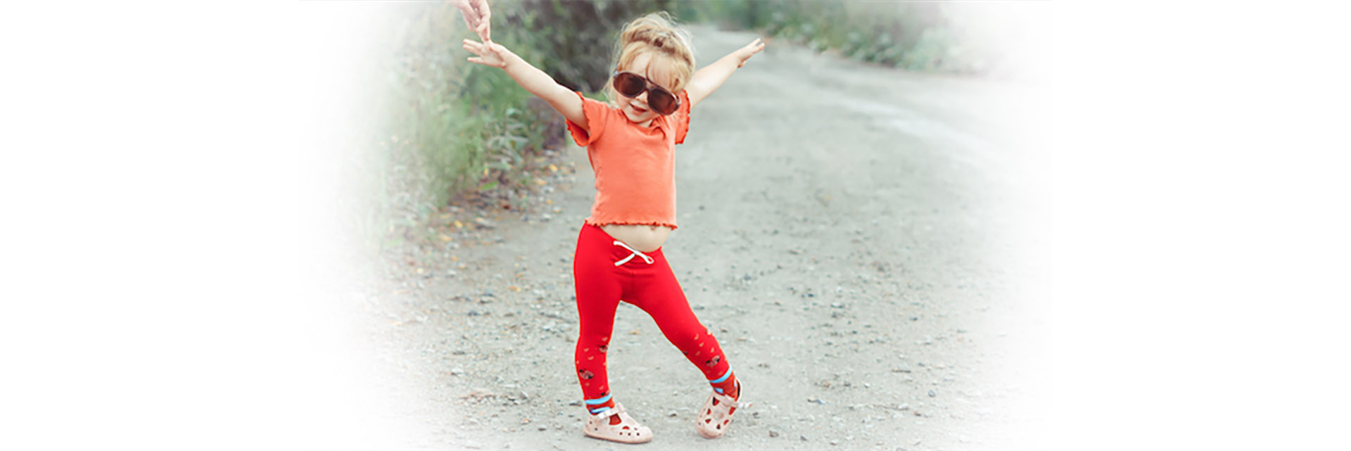 Little girl posing outdoors