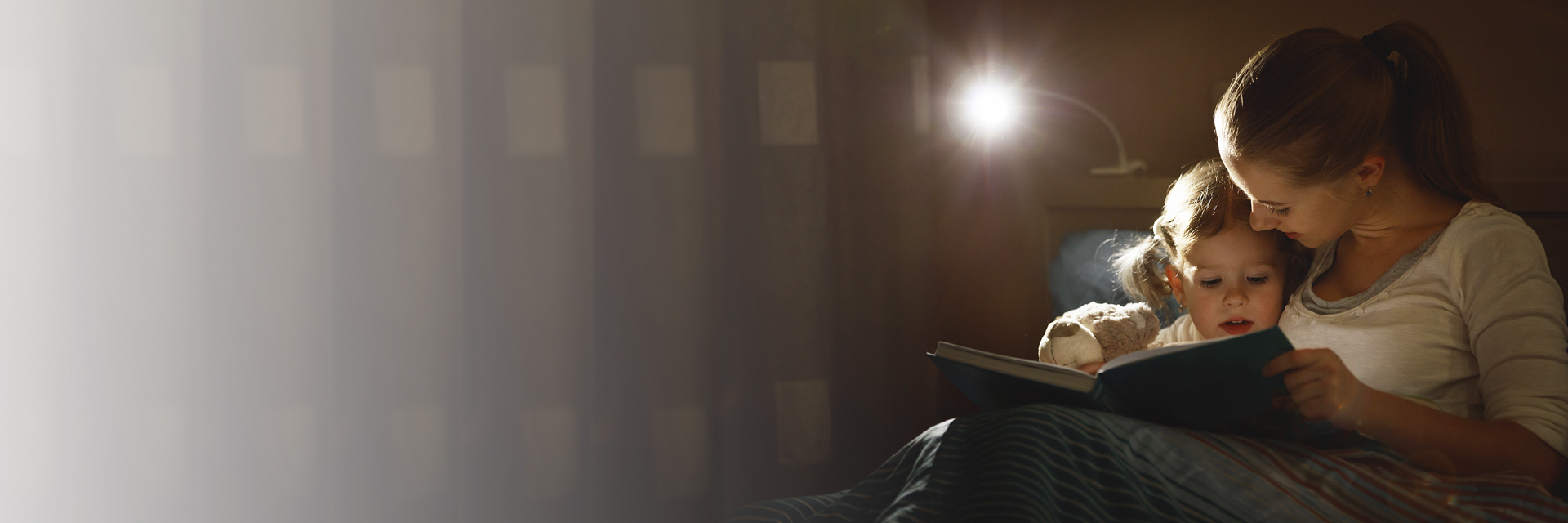 Mom and baby reading