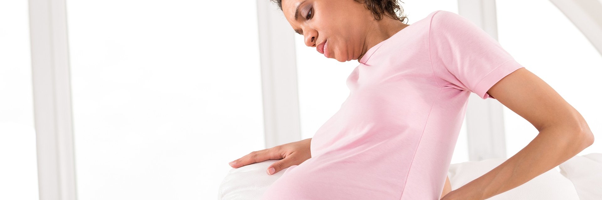 Pregnant woman in pain