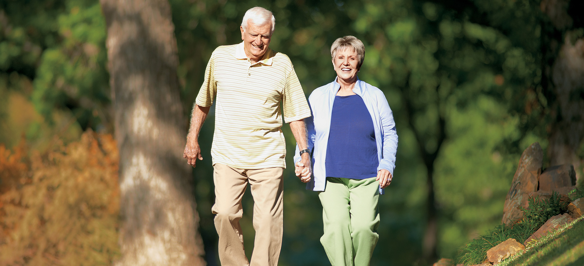 Couple Walking Outdoors