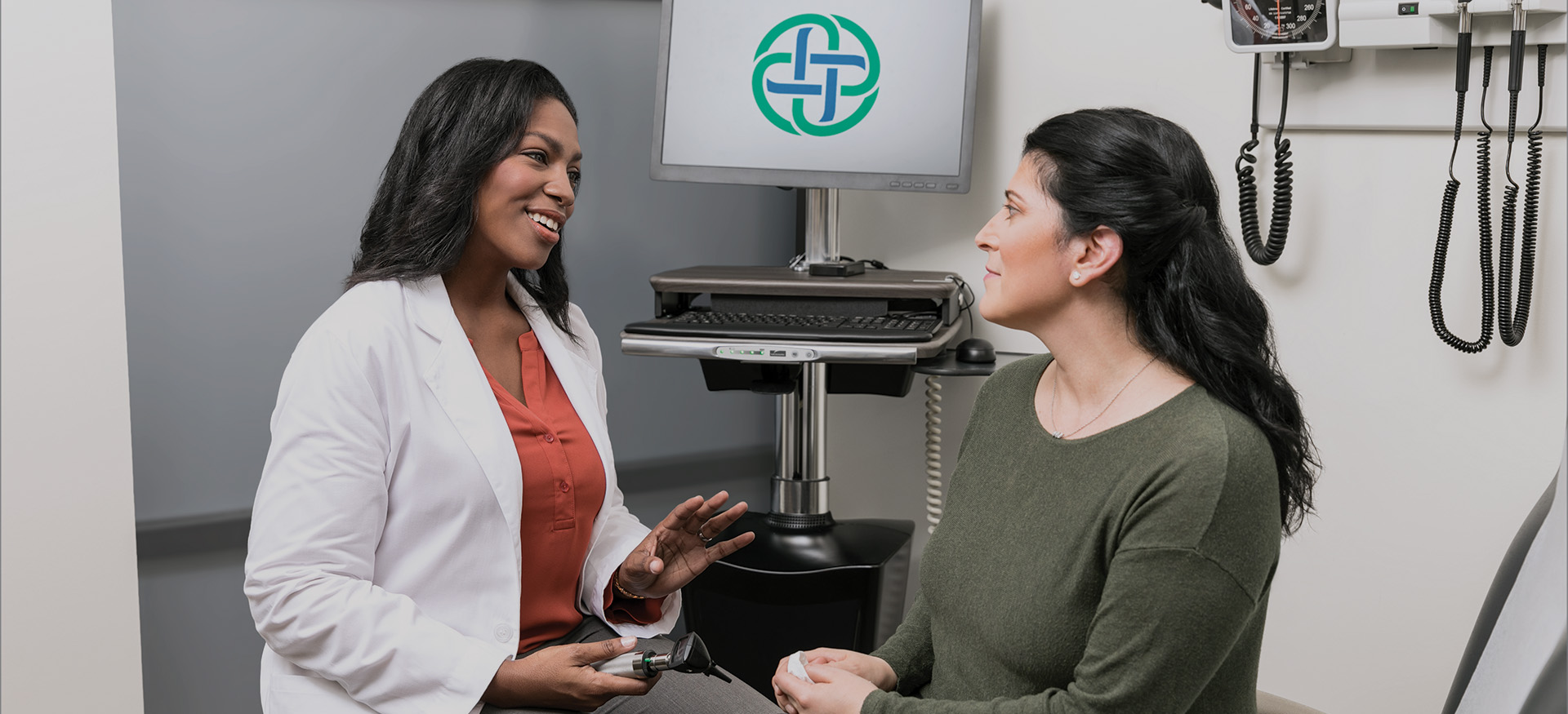 Doctor with patient