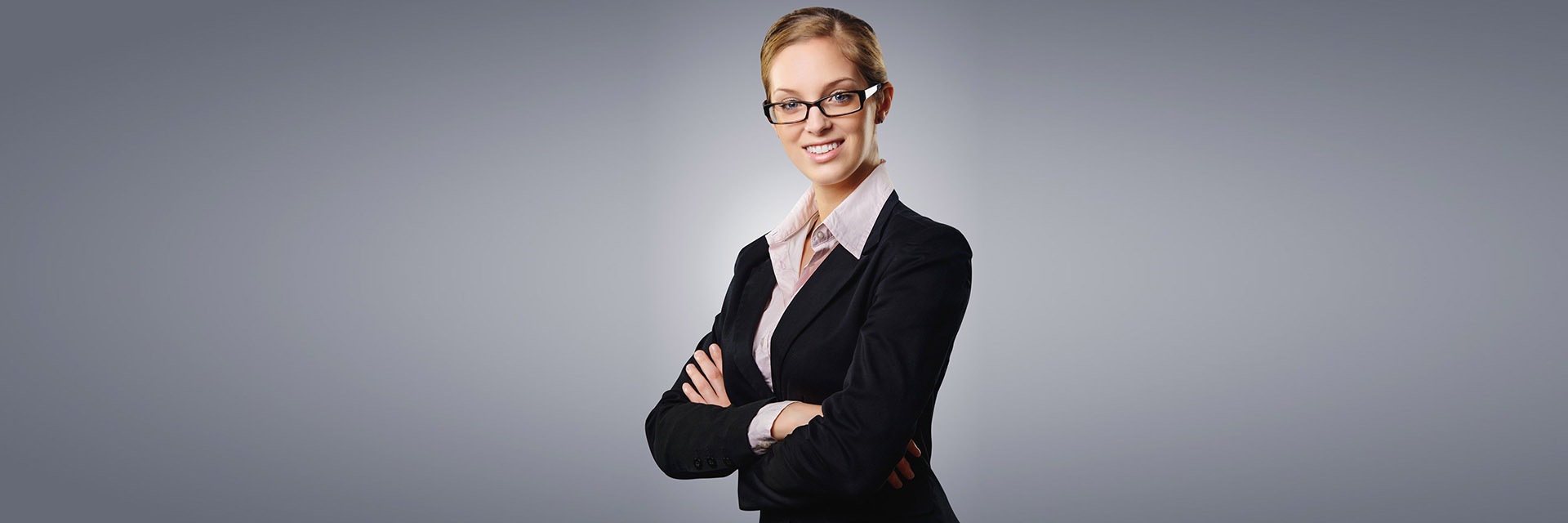 Business woman with arms folded