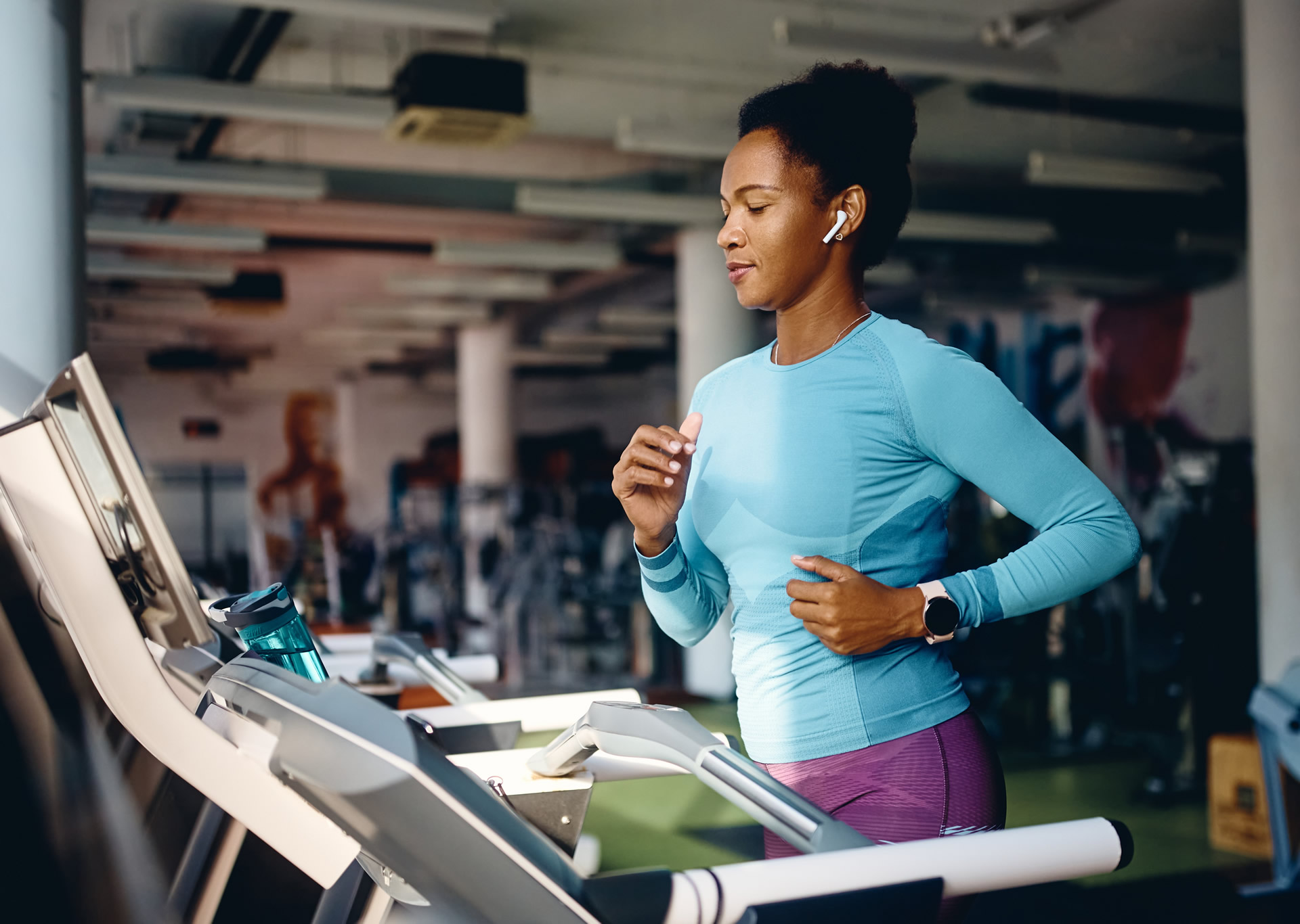 Woman on treadmill