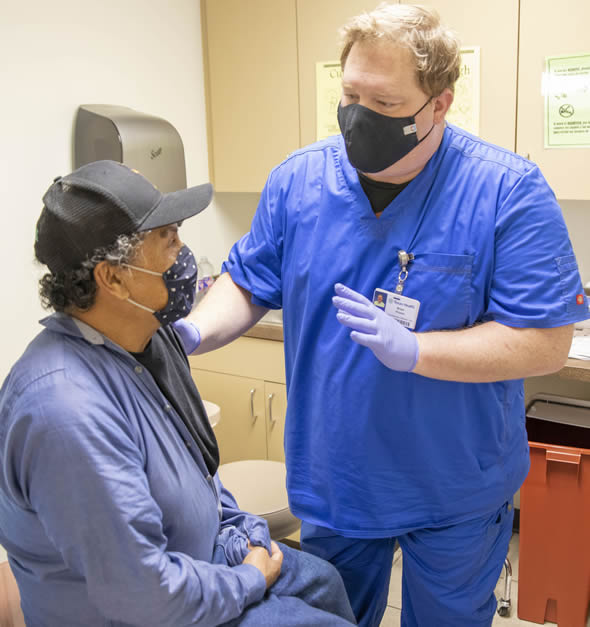 Nurse administers vaccine