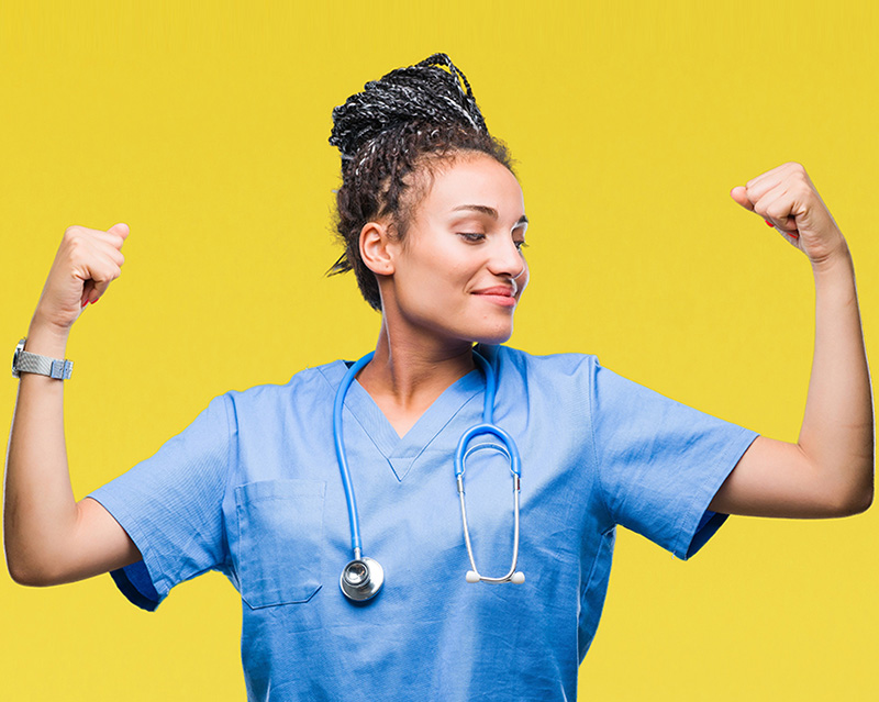 Nurse flexing Nurse flexing