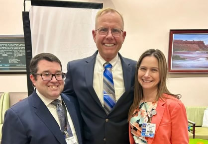 Eric Siskind, M.D., Charles Morse and Robyn Dye, R.N.