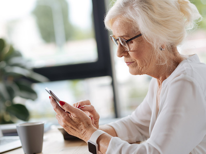 Women on a tablet