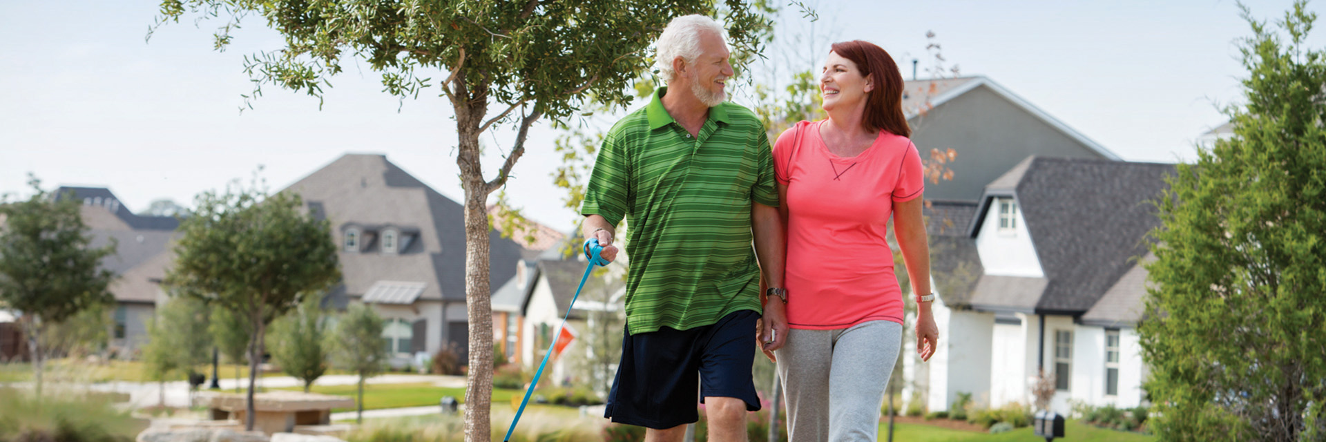 Couple Walking Outdoors