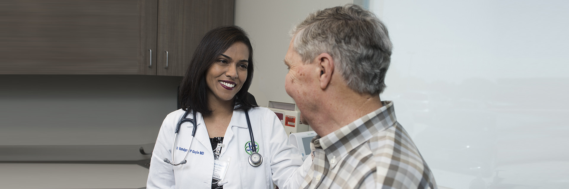 Doctor with patient