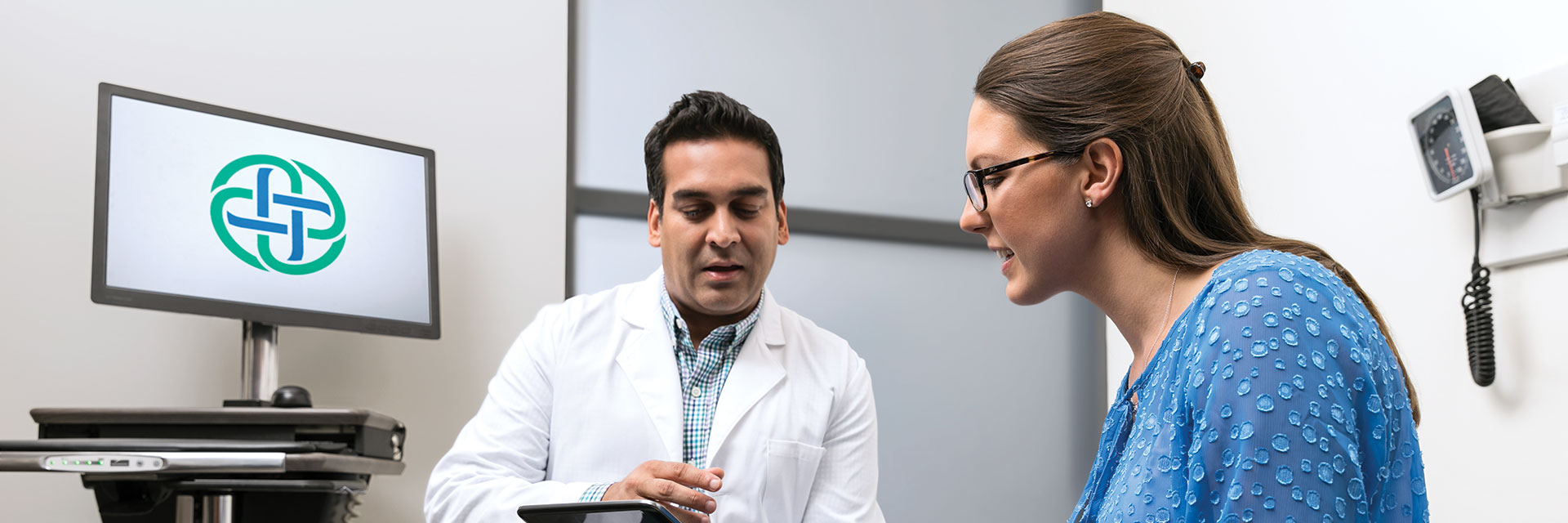 Doctor with patient