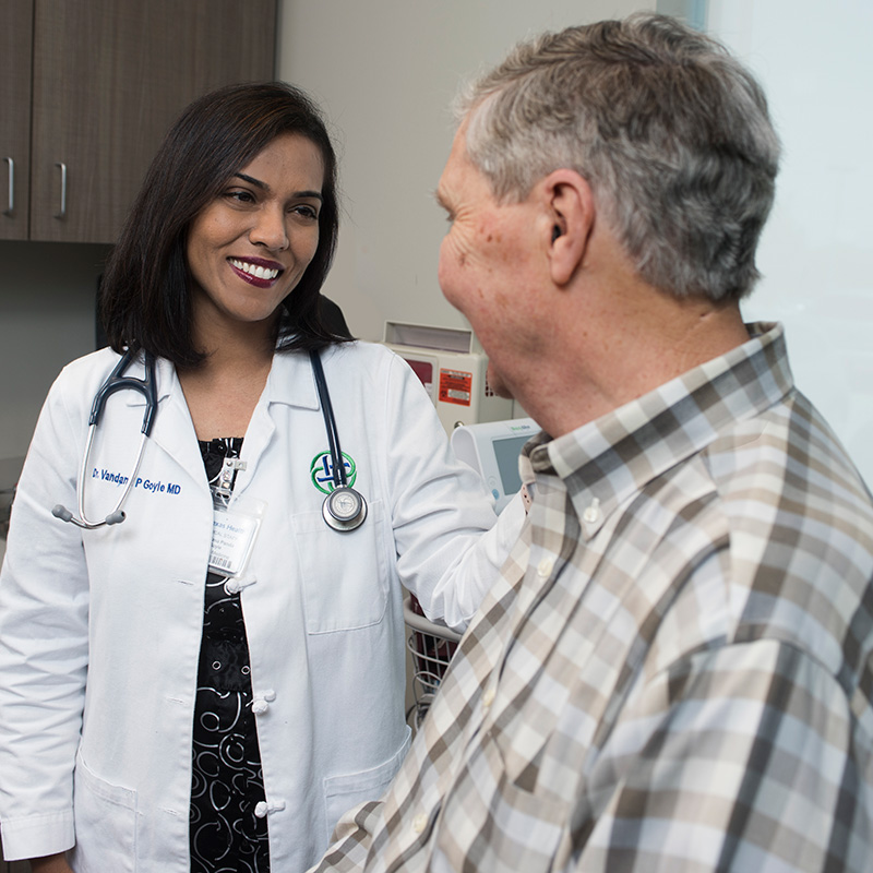 Doctor with patient