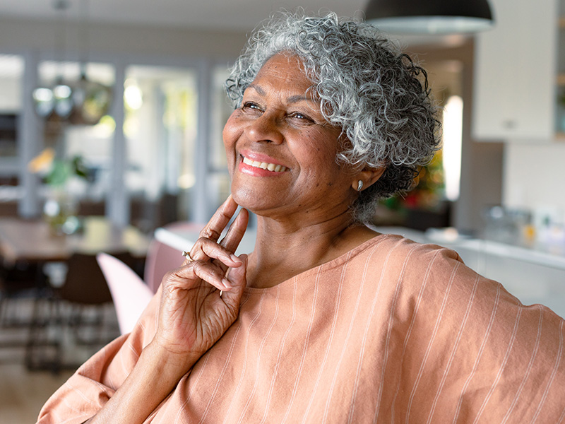 Woman smiling