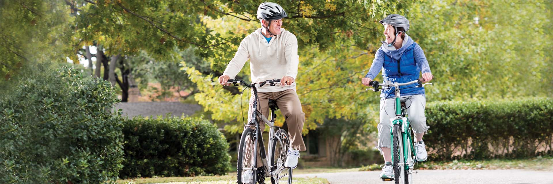 Couple Riding Bikes