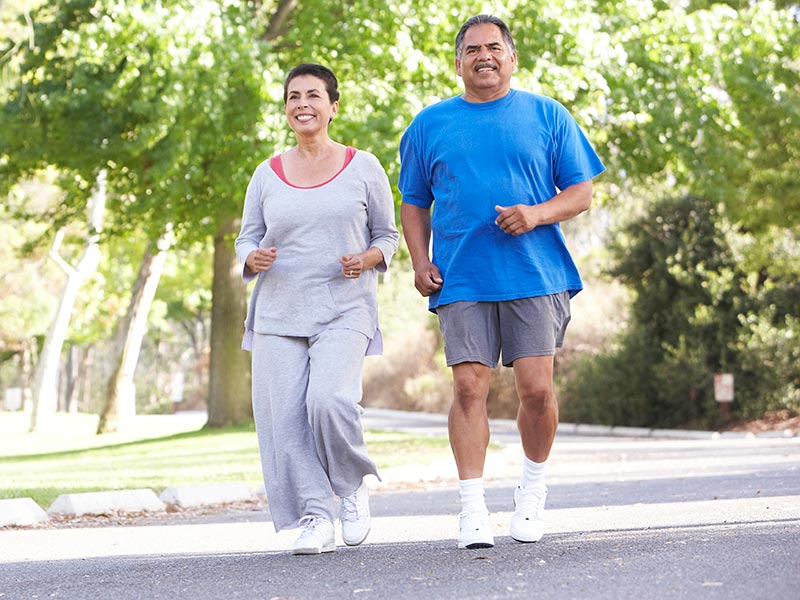 Couple Jogging Outside