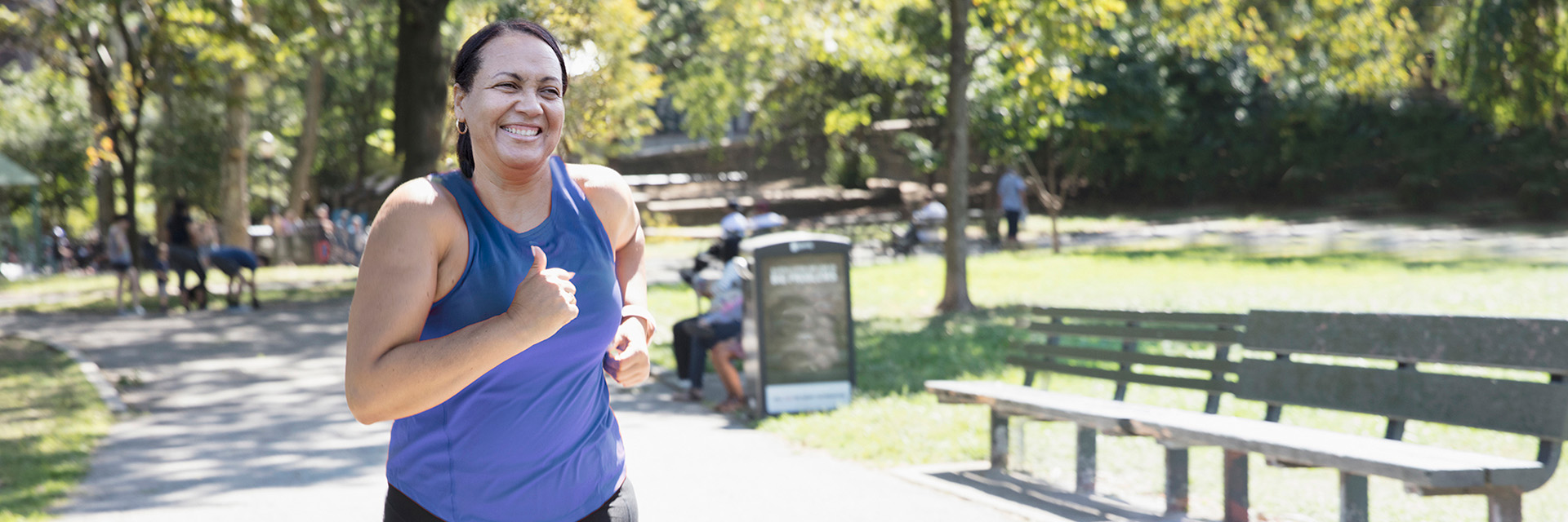 Woman jogging in park