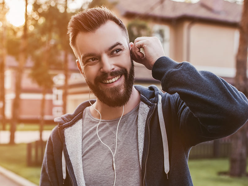 Man with headphones