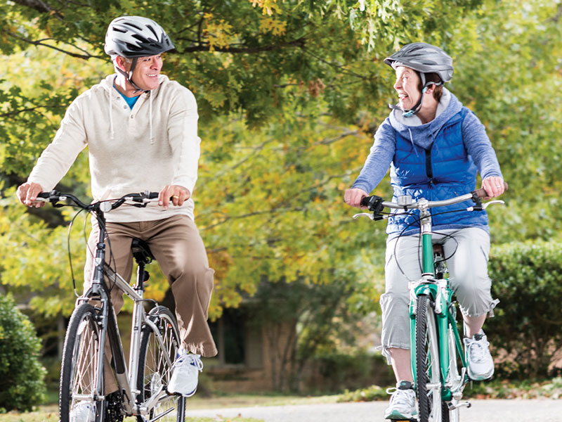 Man on Woman on Bikes