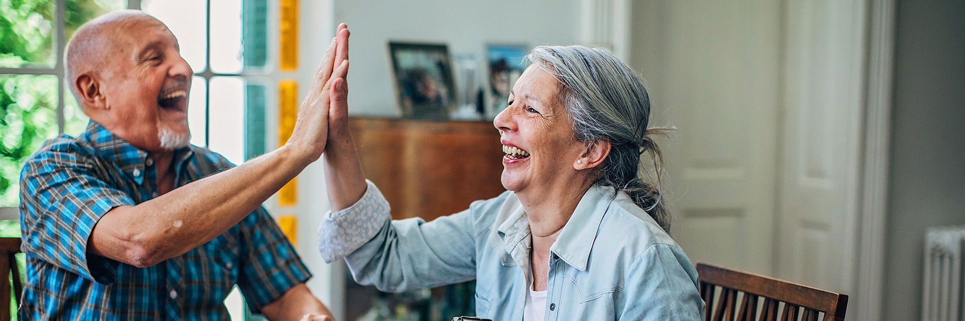Couple playing poker